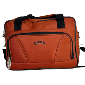 Roots Canada Orange Canvas Duffle Carry On Weekender Travel Vacay Bag 14 Inch